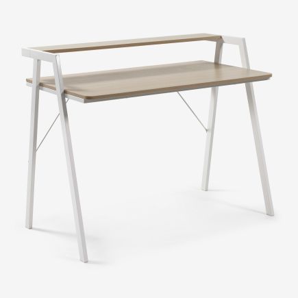 Natural and White Finish Desk 'Aarhu' | Procomobel