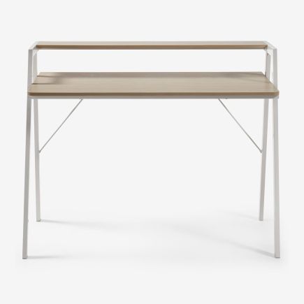 Natural and White Finish Desk 'Aarhu' | Procomobel