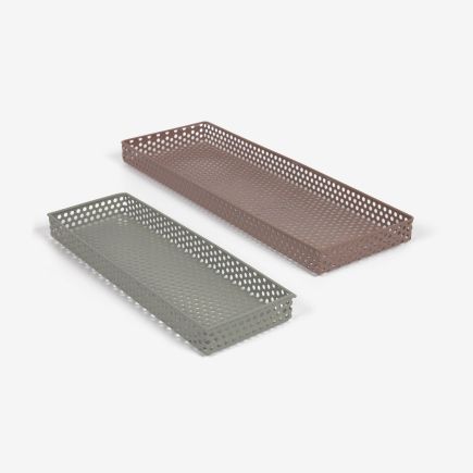 Set of 2 Metal Organizers Multicolor 'Jeannie' | Procomobel