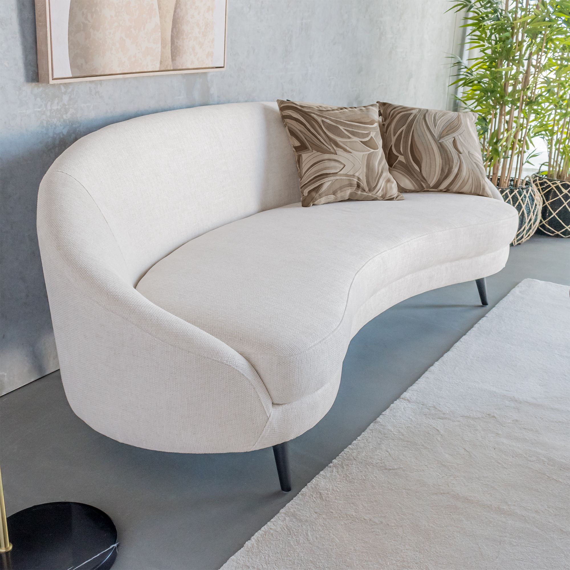 3-Seater Curved Sofa 'Yanse'