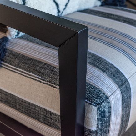 Striped Upholstered Armchair 'Indo' | Procomobel