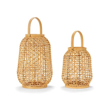 Natural Fiber Candle Holder 'Abreu' | Procomobel