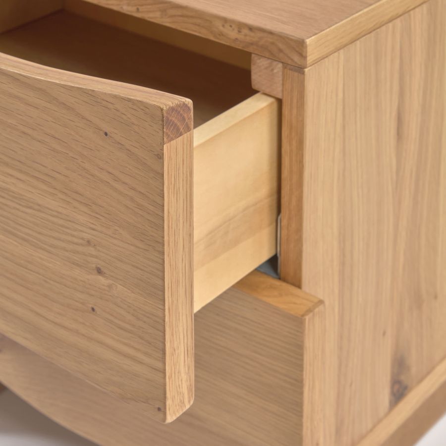 Natural Oak Bedside Table 'Rasha'