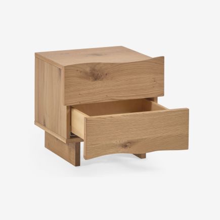 Natural Oak Bedside Table 'Rasha' | Procomobel