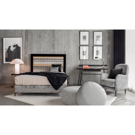 Geometric Upholstered Puff Lines | Procomobel