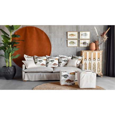 Puff Cubic Upholstered Fish Besalu | Procomobel
