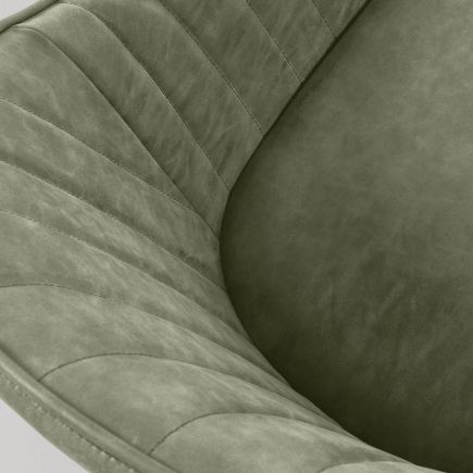 Olive Green Synthetic Leather Chair 'Fabia' | Procomobel