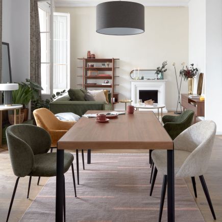 Buy Online Chenille Upholstered Chair 'Mael' at Procomobel