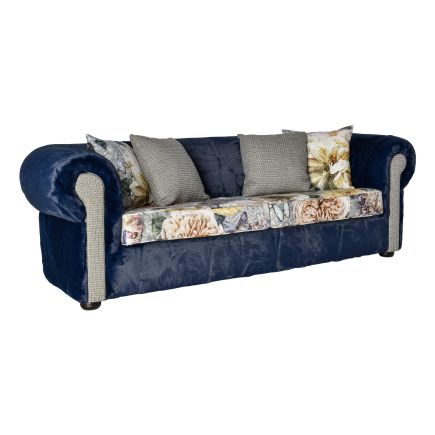 Buy Online Blue Chester Sofa 3 Seater 'Murry' at Procomobel