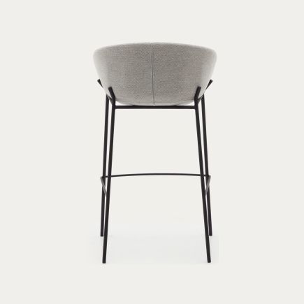 Grey Upholstered Stool 'Yvette' | Procomobel