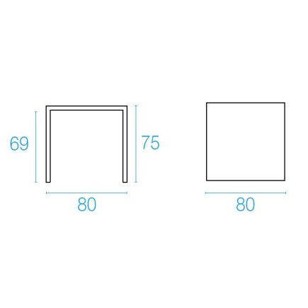 Outdoor Square Table 'Urban' | Procomobel