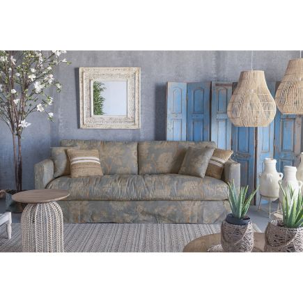 Round Wood and Rattan Side Table 'Robin' | Procomobel