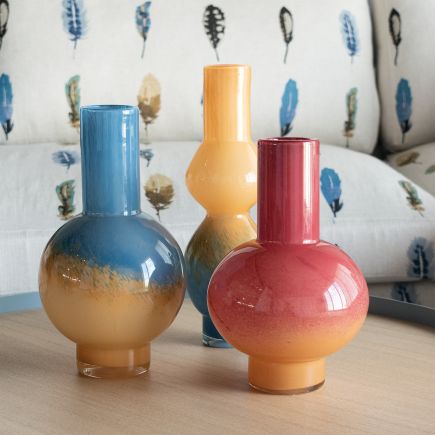 Short Decorative Glass Vase 'Mustique' | Procomobel