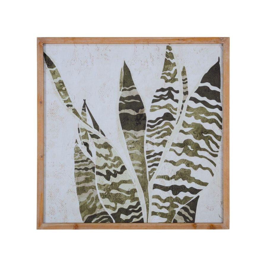 Set of 4 Framed Paintings 'Pygmy' Leaf Print