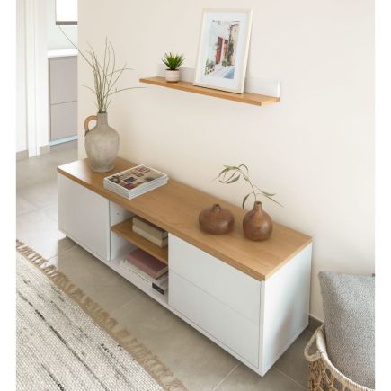 Oak Veneer Wall Shelf 'Abilen' | Procomobel