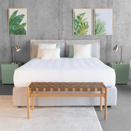 Maire' Upholstered Headboard and Base with Canapé : Procomobel