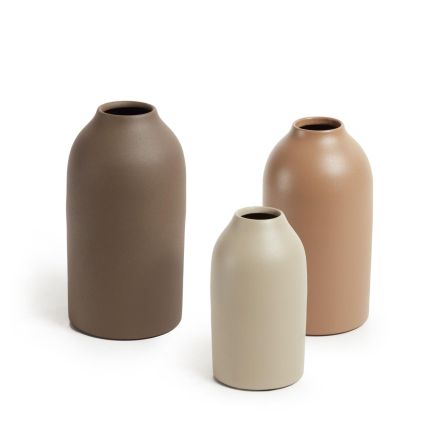 Set of 3 Metal Vases 'Thiara' | Procomobel
