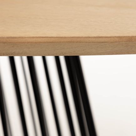Imagen de Detalle Mesa Ovalada Madera de Mango Leska