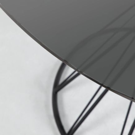 Round Table on Glass Top 'Niut' | Procomobel