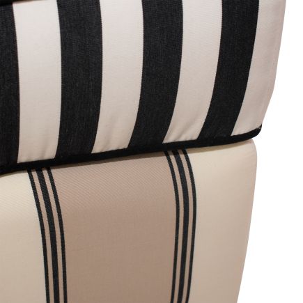 Puff Upholstered Stripes 'Rebelo' | Procomobel