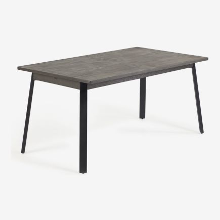 Vista Frontal Mesa de Comedor Extensible de Acacia Indiann