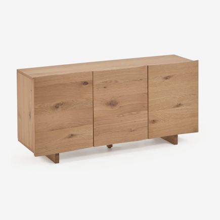 Oak Veneer Sideboard 3 Doors 'Rasha' | Procomobel