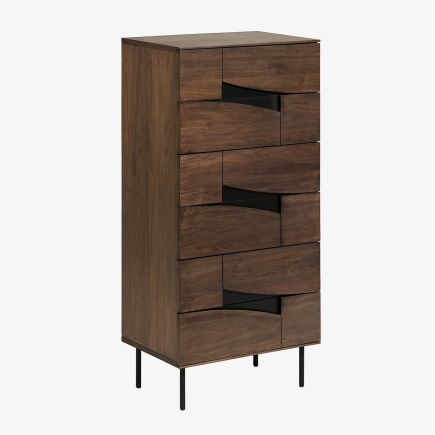 Walnut Veneer Chest of Drawers 'Cutt' | Procomobel