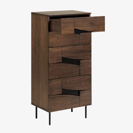 Walnut Veneer Chest of Drawers 'Cutt' | Procomobel