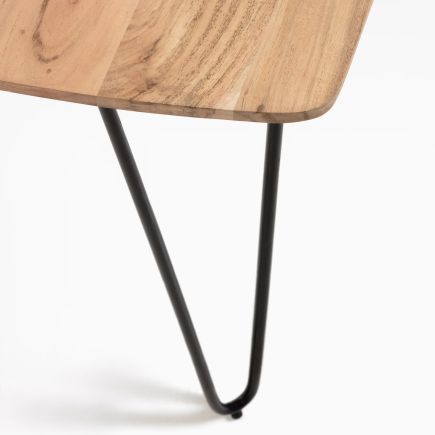 Steel and Acacia Wood Table 'Barcli' | Procomobel