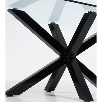 Mesa Acero Negro y Cristal ‘Argo’