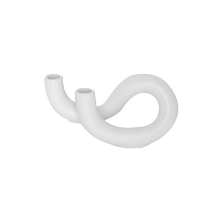 White Ceramic Candleholder 'Ciobanu' | Procomobel