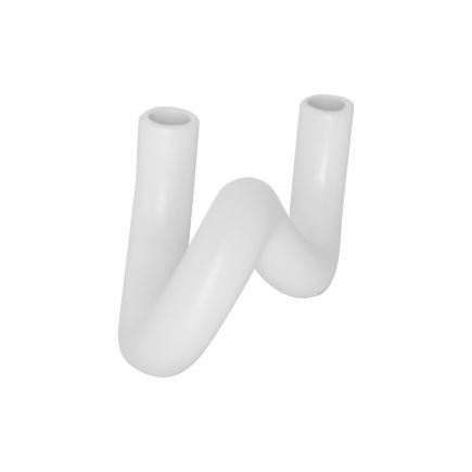 White Ceramic Candleholder 'Ciobanu' | Procomobel