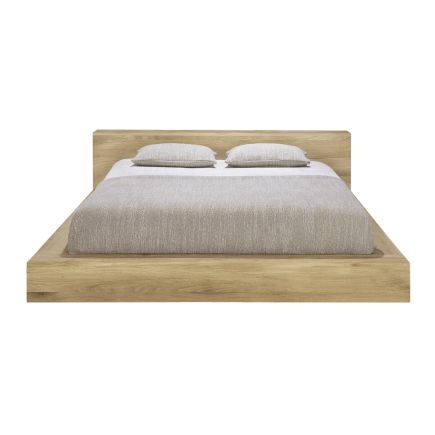 Oak Wooden Bed with Headboard 'Madra' | Procomobel