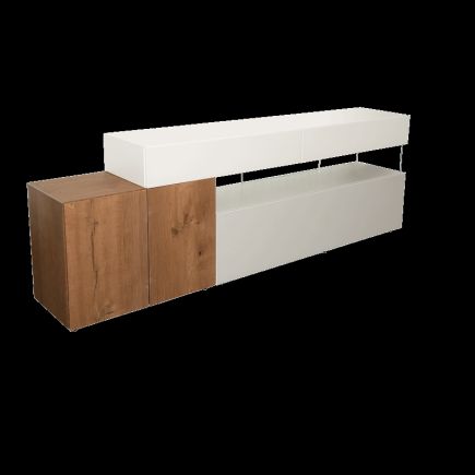Sideboard-36e8' Wood and Glass Sideboard | Procomobel