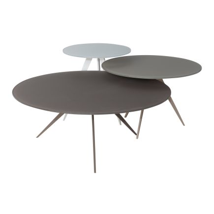 Large Coffee Table Steel and Glass 'Noether' | Procomobel