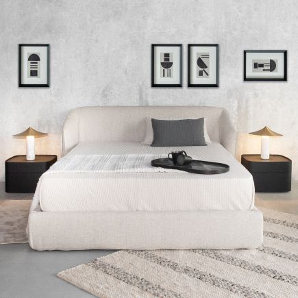 Dormitorio Lámpara de Mesa Mármol Blanco Rigaud