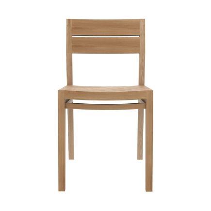 Vista Frontal Silla Comedor Roble EX1