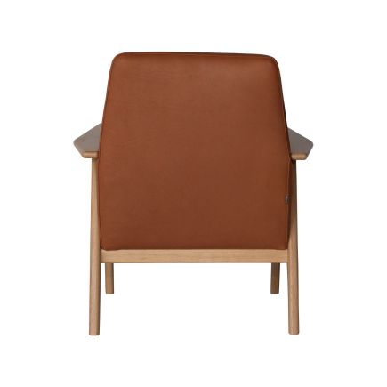 Vista Trasera Butaca Cuero Cognac Hoshi
