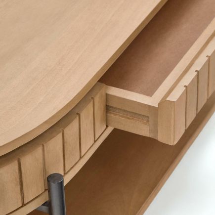 Vista superior cajón Mesa de Centro de Madera Mango Licia