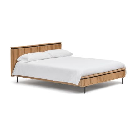 Cama de Madera de Mango y Metal Licia con Colchón