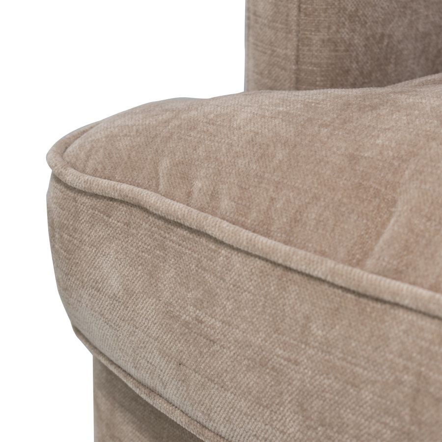 Beige Upholstered Armchair 'Hikari'