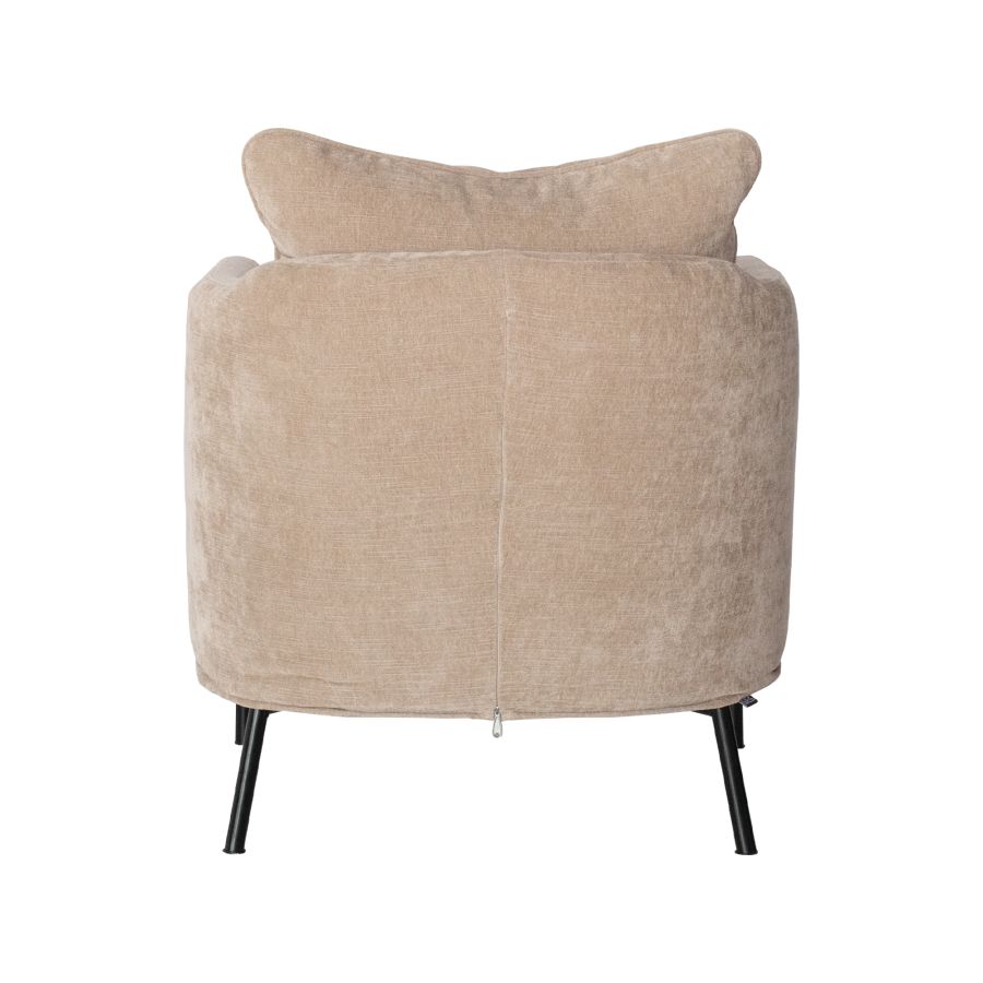 Beige Upholstered Armchair 'Hikari'