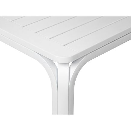 Imagen de Detalle de Mesa Comedor Extensible Exterior Alloro Blanco