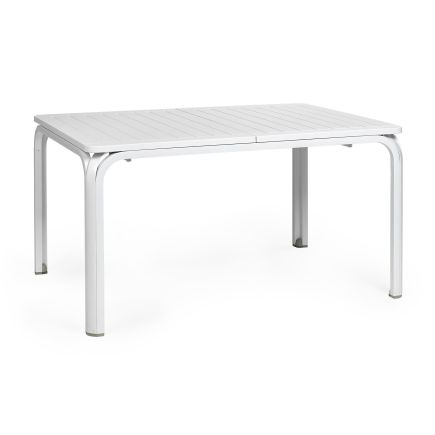 Mesa Comedor Extensible Exterior Alloro Cerrada Blanco