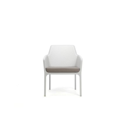 Vista Frontal de Silla Exterior Net Relax Blanco