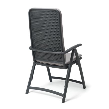 Vista Frontal Cojin para Sillón ‘Dársena’. Tela: Acrilico Grigio