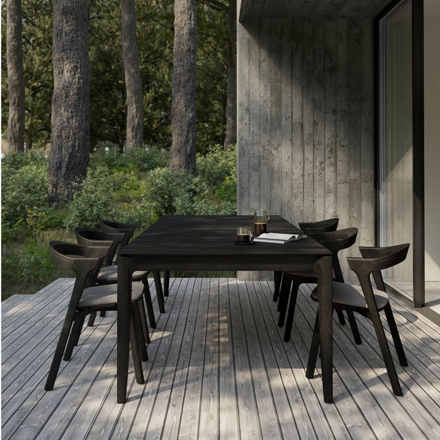 Black Teak Outdoor Table 'Bok'