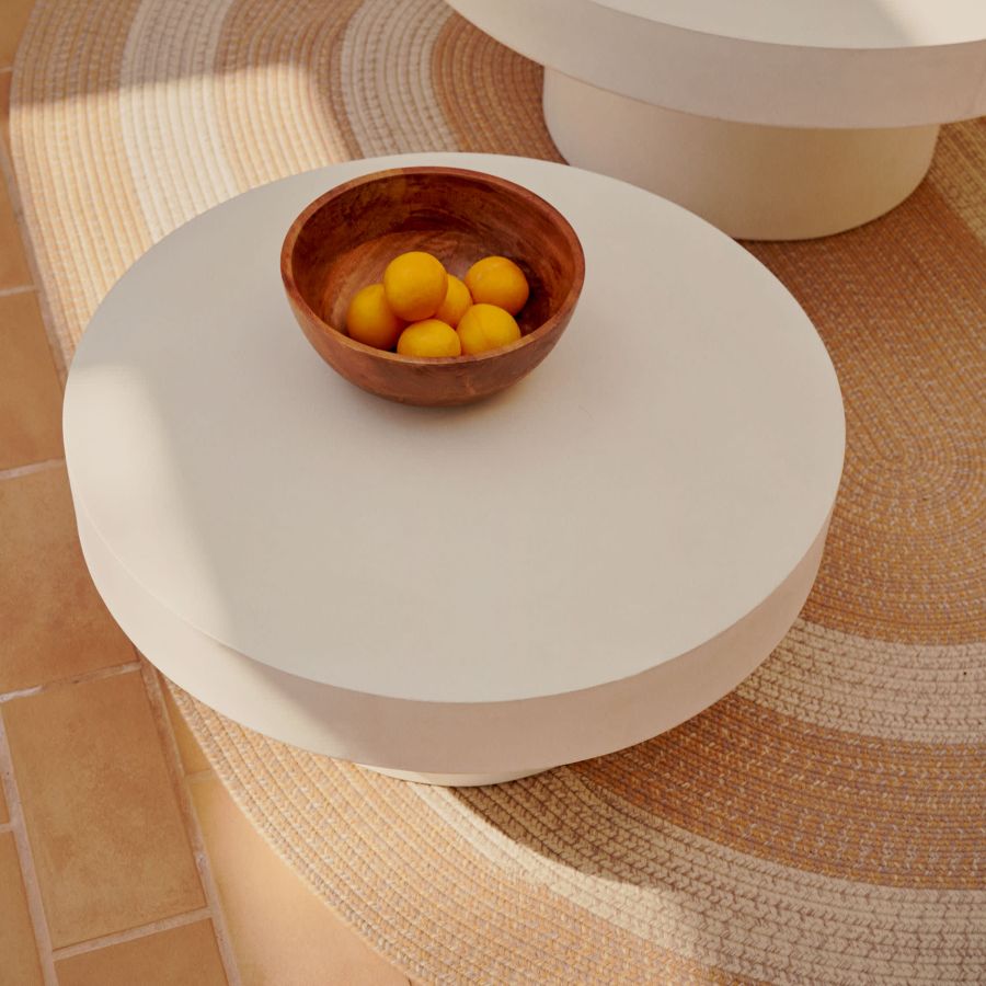 Round Cement Coffee Table 'Aiguablava'