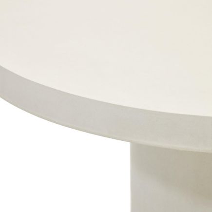 Imagen de Detalle Mesa Redonda Cemento Aiguablava Blanco