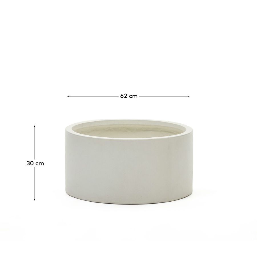 White Cement Planter 'Aiguabrava'